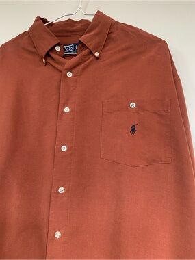 Polo by Ralph Lauren Men's Rust Button-Down Shirt